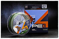 Шнур Zeox Element PE X4 (зеленый) 0.235 mm 150м