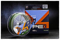 Шнур Zeox Element PE X4 (зеленый) 0.165 mm 150м