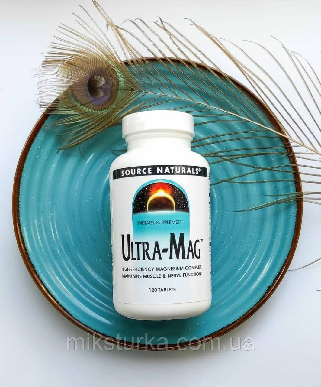 Магній + Б6, Ultra-mag Source Naturals 120 таблеток