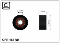 Ролик ручейкового ремня PEUGEOT,CITROEN 2.2 DTI 00-,OPEL VIVARO 2.5TD 17x60x31