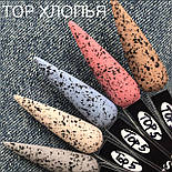 Топ для нігтів з чорними пластівцями Saga Professional 05 без липкого шару, фото 2