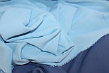 Американский креп жатий, колір голубий, фото 3