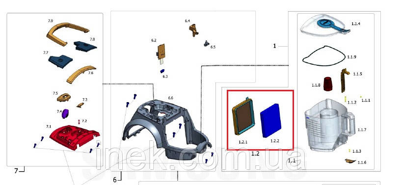 Фильтр контейнера пылесоса Samsung VC07R302/305/T352/T353/T355*, DJ82-01044A - фото 6 - id-p1389739033