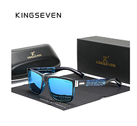 Брендові сонцезахисні окуляри Wayfarer з поляризованими лінзами N752 KINGSEVEN DESIGN Синій