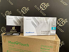 Сертифіковані латексні рукавички MedTouch, 1 пара, припудренні, фото 4
