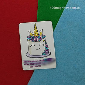 Плоский рекламний магніт. Розмір 78х56 мм 1