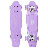 Скейт пенни борд Penny Fish Skateboards 405-6 со светящимися колесами Lilac-Lilac