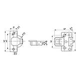 Петля Clip-On -30° з довідником Muller, фото 2