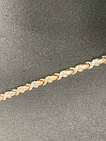 Золотий браслет БУ 585 проби, Фантазійне плетіння, вага 7,27г, фото 4