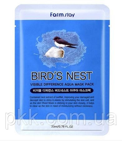 Тканинна маска для обличчя FarmStay Birds Nest  з екстрактом ластівчиного гнізда