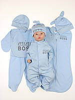 Набор для новорожденного мальчика "Mini Boss" голубой
