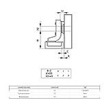 Петля Slide-On 110° внутрішня з посиленою лапкою без пружини MullerПетля Slide-On 110° внутрішня, фото 4