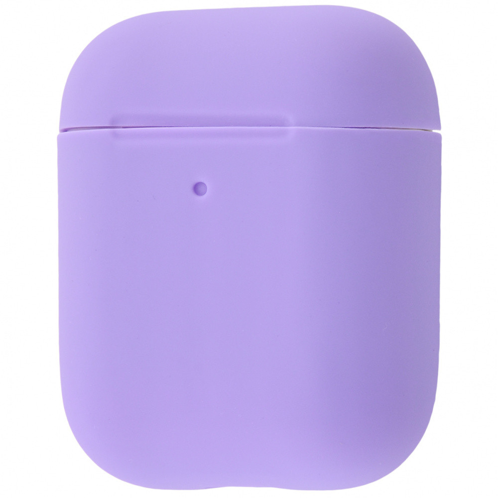 Чохол для навушників AirPods 1/2 (тонкий) світло-фіолетовий
