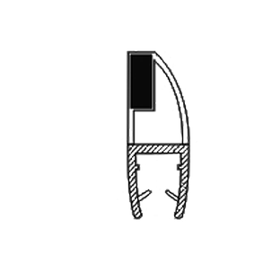 Магнітний ущільнювач для душової кабіни ( МСМ1 ) довжиною 2 м, фото 2
