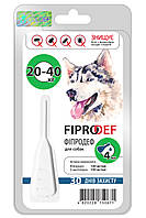 Фипродеф Fiprodef капли от блох клещей власоедов вшей для собак весом от 20 до 40 кг, 1 пипетка х 4 мл