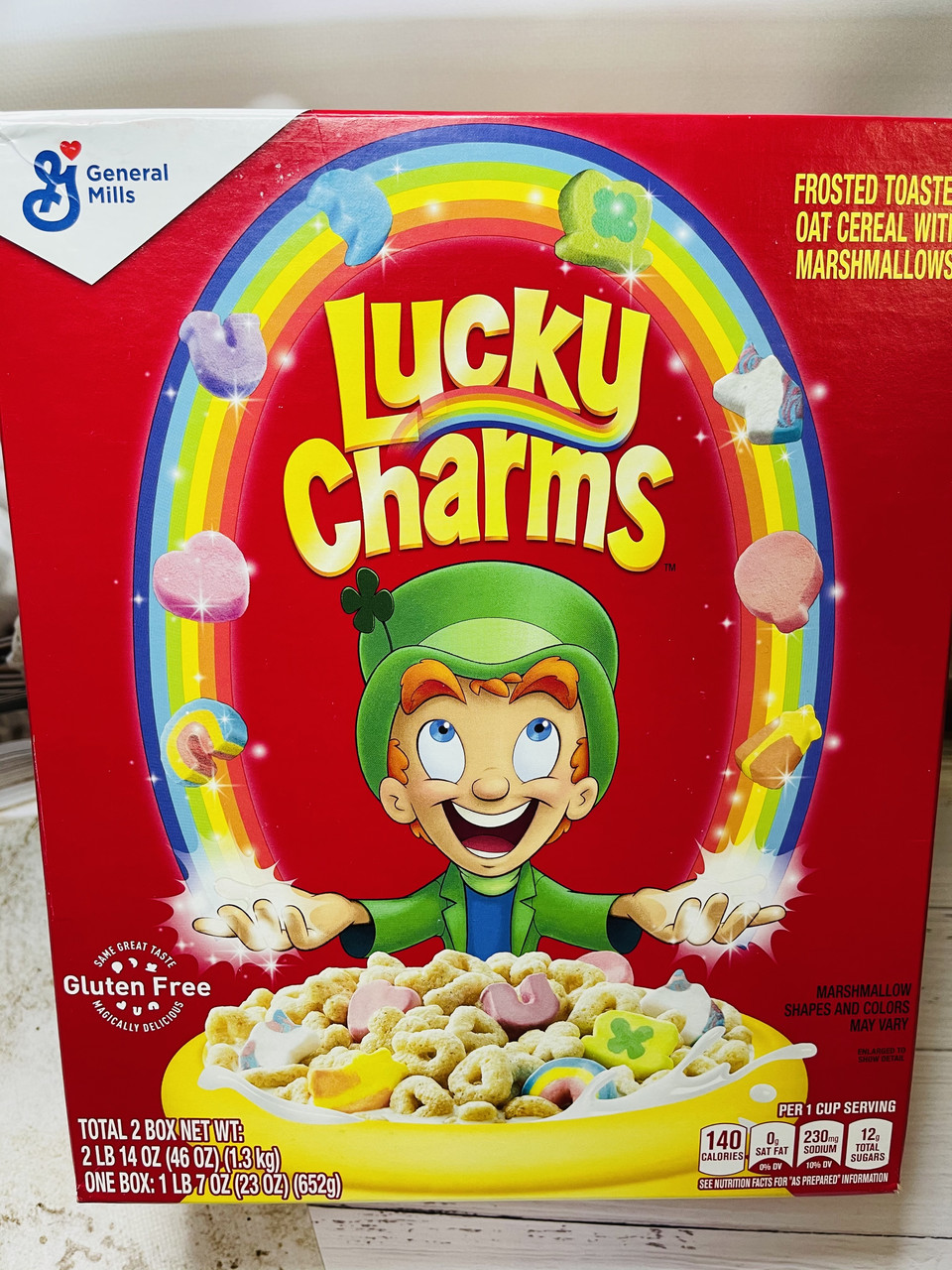 Сухий сніданок Lucky Charms з маршмеллоу-єдиноріг подвійна упаковка, без глютену