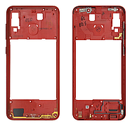 Рамка корпусу Samsung A405F Galaxy A40 2019, червона