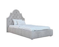 Ліжко для хлопчика дитяче MeBelle MAGESTY-S 90х190 односпальне з ящиком для речей, світлий сірий велюр