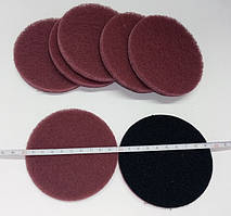 Круг D100 на липучці зернистість 400 із скотч-брайта бордо