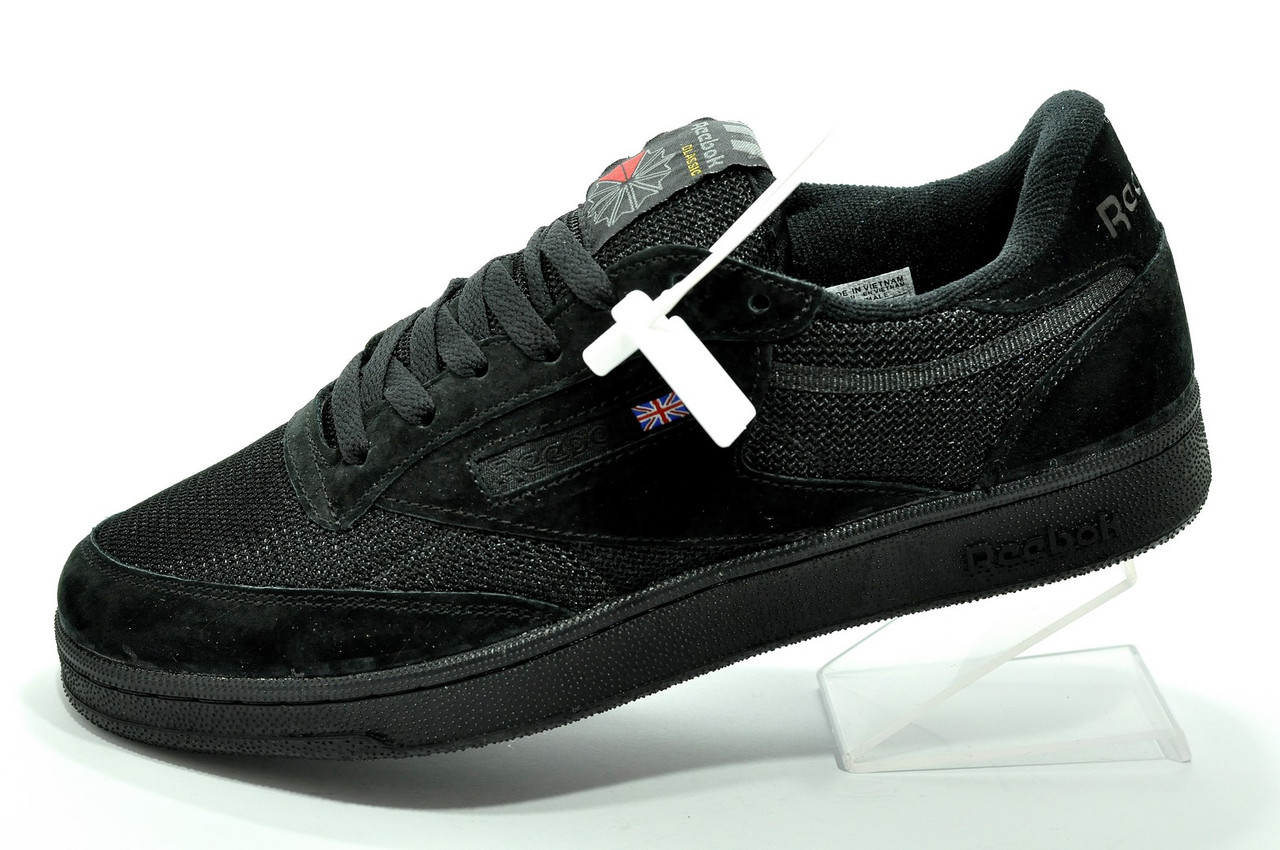 Кросівки Reebok Club C 85 Black чоловічі (Рібок)