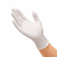 Белые одноразовые перчатки