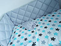 Захисні бортики подушки в дитяче ліжечко стьобані, фото 3