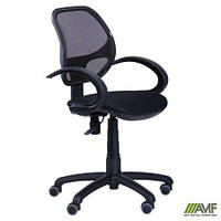 Крісло керівника ігрове, комп'ютерне в офіс Байт/АМФ-5 Сітка чорна