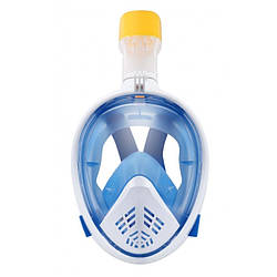 Маска для снорклінга повнолицьова панорамна FreeBreath M2068G (L / Xl) Blue