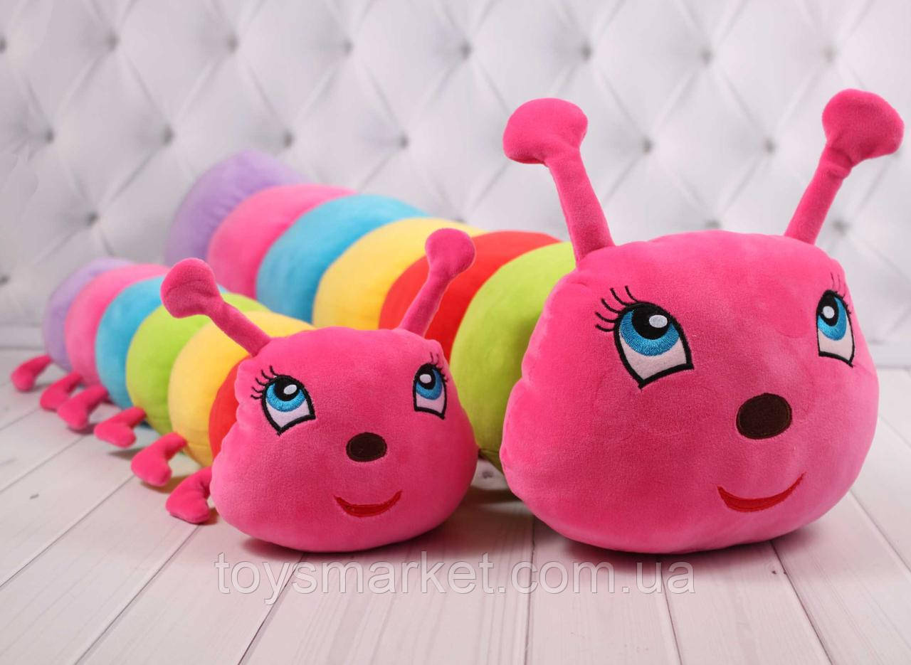 М'яка іграшка гусінь, обнімашка, 84 см., фото 1