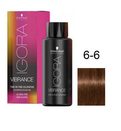 Фарба для волосся Schwarzkopf igora Vibrance безаміачна 6-6 Темний русявий шоколадний 60 мл, фото 1