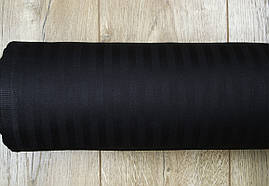 Тканина Туреччина сатин страйп 1*1 чорний 280 ширина