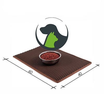 Килимок для корму EVAPLAST 60х40см, коричневий
