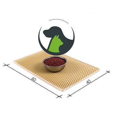 Килимок для корму EVAPLAST 60х40см, бежевий