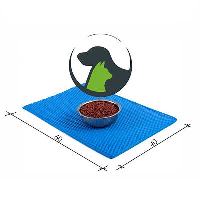 Килимок для корму EVAPLAST 60х40см, синій