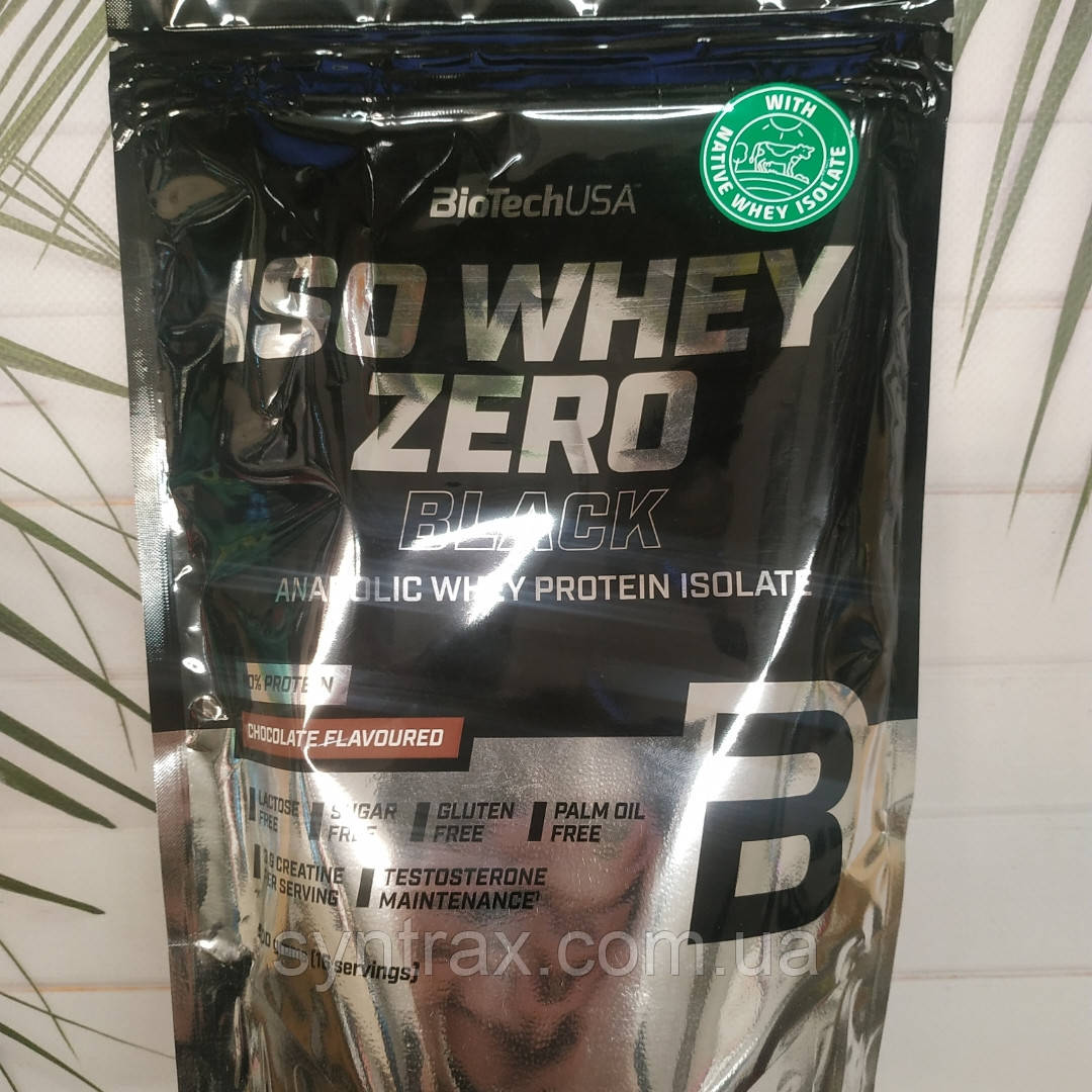 Biоtech USA Iso Whey Zero Black 500 g, з'їдають сироваткового білка з креатином