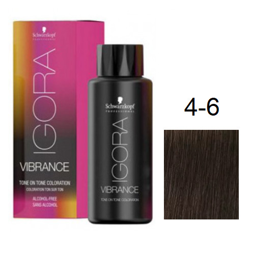 Фарба для волосся Schwarzkopf igora Vibrance безаміачна 4-6 Середній коричневий шоколадний 60 мл