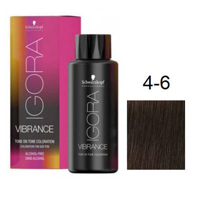 Фарба для волосся Schwarzkopf igora Vibrance безаміачна 4-6 Середній коричневий шоколадний 60 мл, фото 1