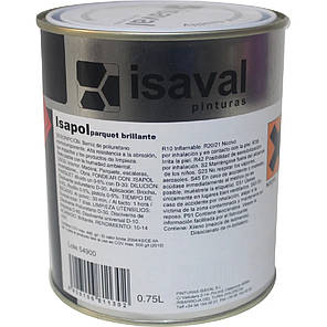 ИЗАПОЛЬ ПАРКЕТ / isapol Parquet - однокомп. поліуретановий глянцевий лак для паркету (уп. 0.750 л), фото 3