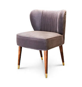 Стільці для ресторанів та кафе MeBelle LOUIS 55 х 58 х 74 см, лавандовий бузковий велюр