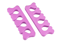Разделитель для пальцев ног растопырки для педикюра 1 пара розовый