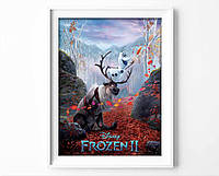 Плакат Frozen 2 Олаф и Свен формат А3 без рам