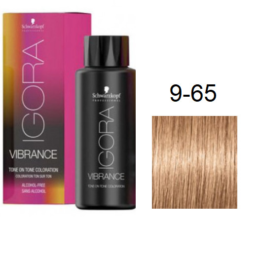 Фарба для волосся Schwarzkopf igora Vibrance безаміачна 9-65 Блондин шоколадний золотистий екстра 60 мл