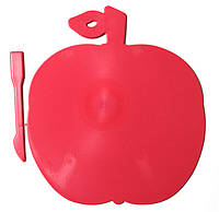 Доска для пластилина в форме яблока + стек 18*20 см красная LD 924561