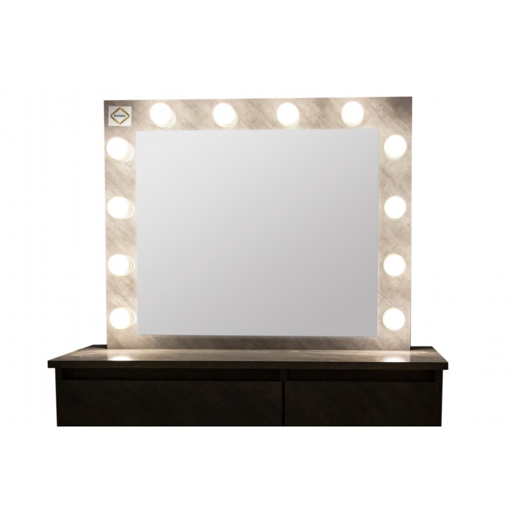 Столик косметический с зеркалом с подсветкой Bonro B071 серый (20000019) - фото 5 - id-p1389911586