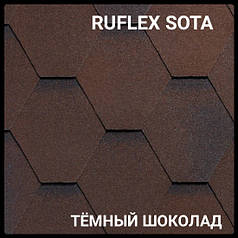 Бітумова черепиця RUFLEX SOTA — Темний шоколад (Dark Chocolate)