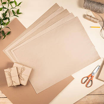 Крафт-папір коричневий в листах 60х84 см, упаковка 100 штук