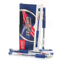 YK-009-BL (GP-009) Ручка гелевая c грипом 0,5мм толст нак синяя, 12шт/этик.