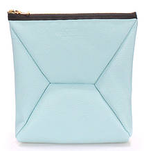 Косметичка-клатч из кожи POOLPARTY THE X the-x-aqua голубая