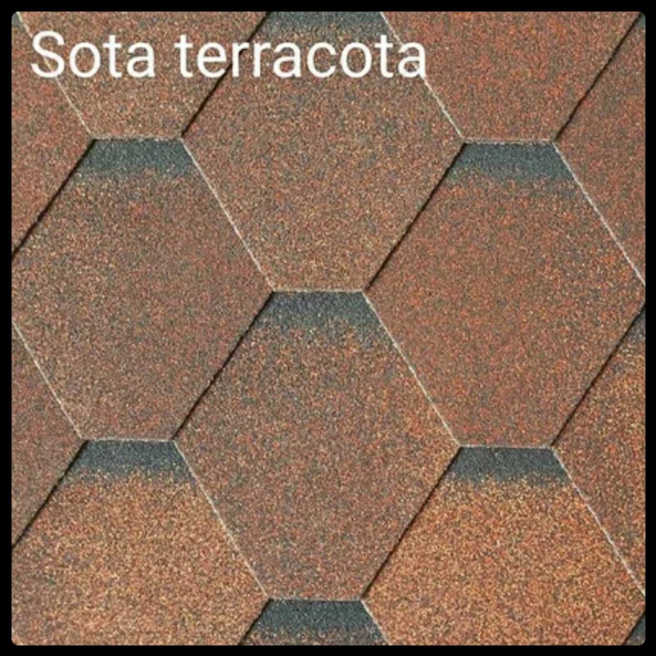 Бітумна черепиця RUFLEX SOTA - Теракота, Terracotta