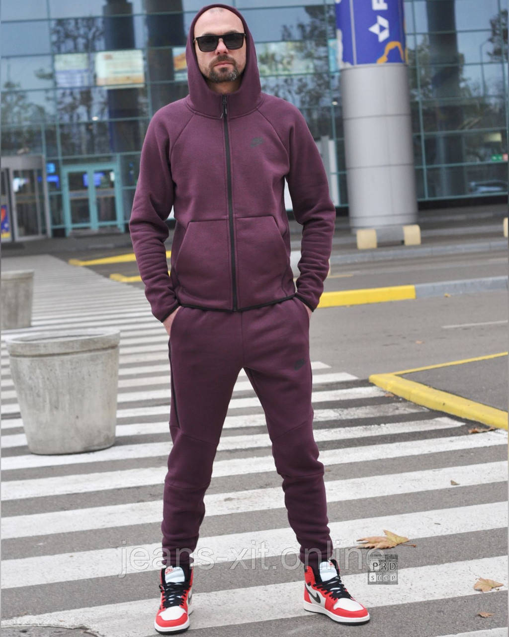 Костюм чоловічий 3XL(р) темно-фіолетовий 011-2020 Nike Туреччина Зима-C